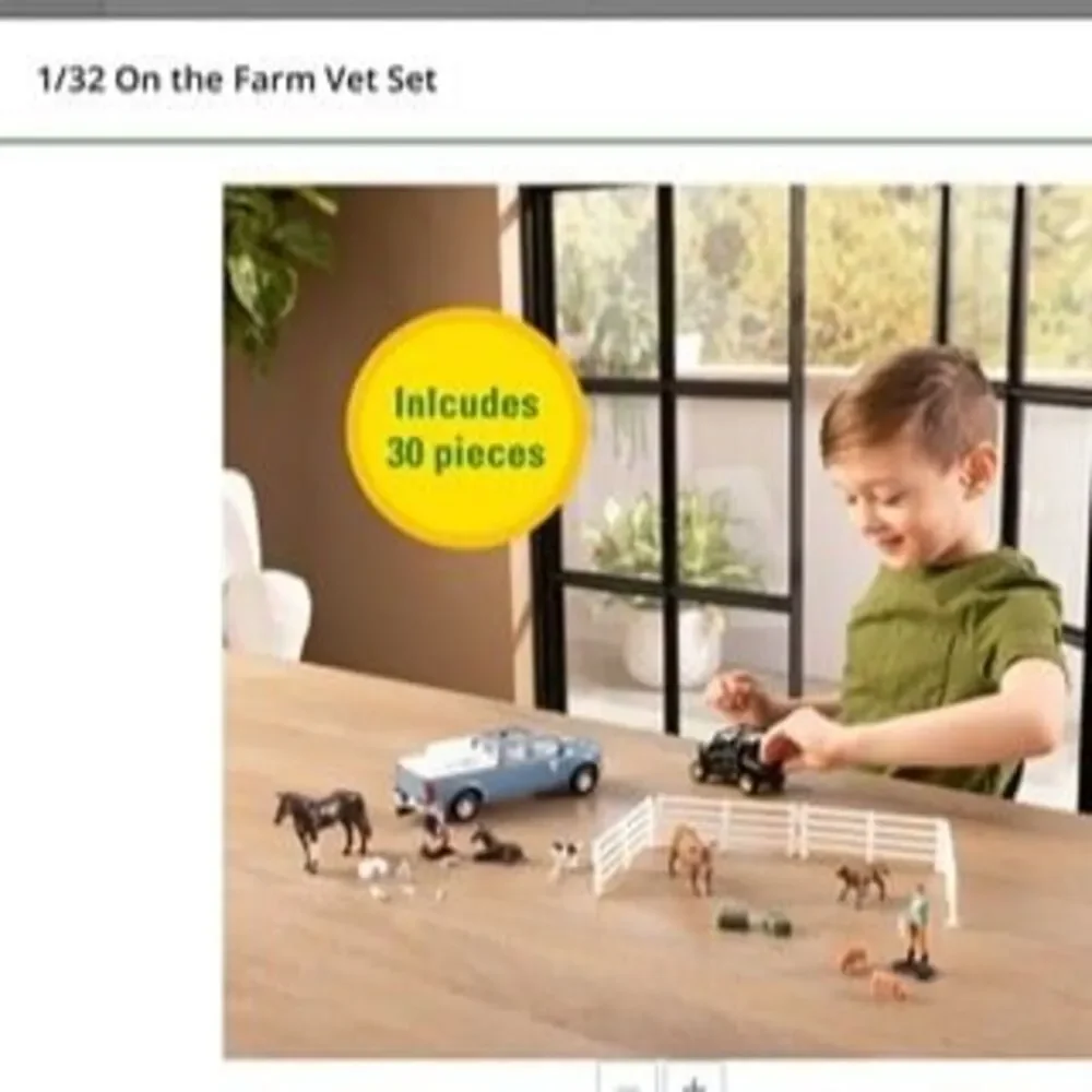 NEW John Deere 1/32 On the Farm Vet Set 30 Pieces